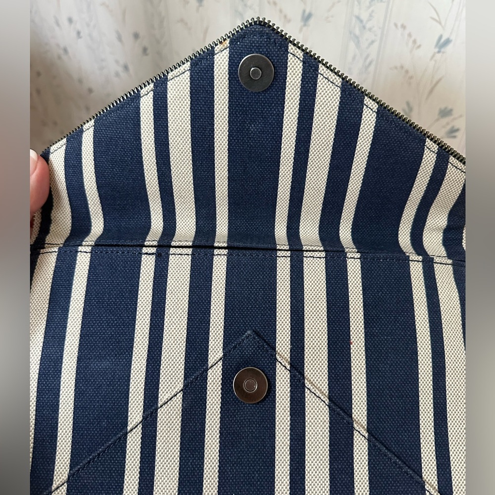 Rebecca Minkoff Striped Blue and White Clutch - Picture 11 of 15